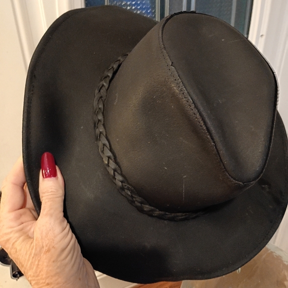 WILSONS VINTAGE SZ M KEATHER BRAIDED BAND COWBOY WESTERN RODEO HAT - Picture 2 of 8